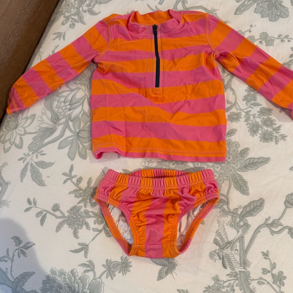 Primary bikini in Pink and Orange Stripes. Worn once